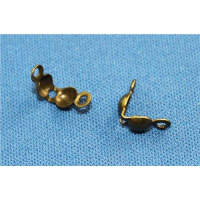 Callotte End Closing 5mm Antique Brass (per pair)