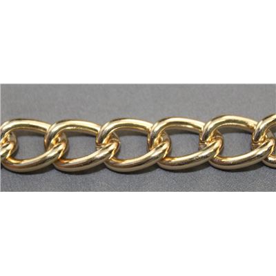 Chain Gold Metallic  FC430G Curb 15x12mm per metre