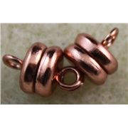 Magnetic Disc Clasp Copper 6mm ea