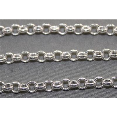 Chain Silver Metallic FC370 Belcher 4mm per metre