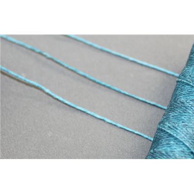 Irish Linen Waxed Turquoise  1m per metre