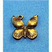 Charm Butterfly 18x17mm Antique Brass each