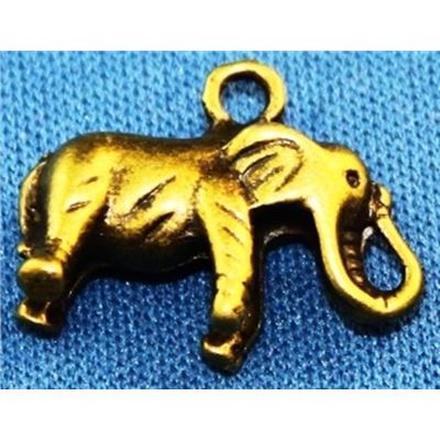 Charm Elephant 19x4mm Antique Brass each