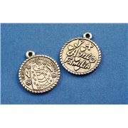 Charm Friends & Family Medallion Antique Silver 25x22mm each