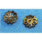 Bead Cap Filigree Antique Brass 8mm ea
