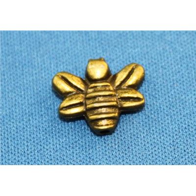 Charm Bee 14x12mm Antique Gold each