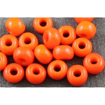 Czech Seed Bead Orange Opaque 5/0 - Minimum 12g