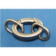 Clasp Large Spring Antique Silver 15x20mm ea