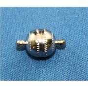Magnetic Clasp  Ball Rhodium Plated Nickel 8mm ea
