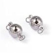 Magnetic  Clasp Antique Silver 8mm ea