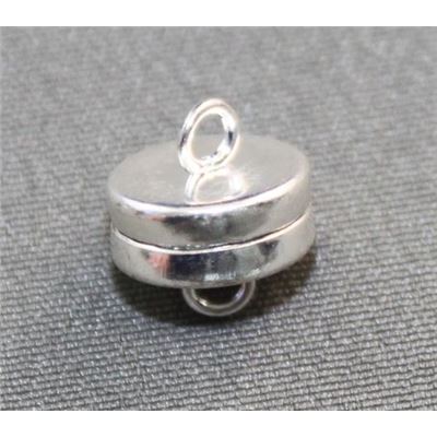 Magnetic Disc Clasp Silver 8mm ea