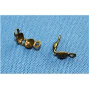 Callotte End Closing 8x4mm Nickel with Bail (per pair)