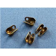 Callotte End Closing 8x4mm with Bail Antique Brass (per pair)
