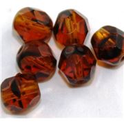 Firepolished Crystal Tortoise 6mm ea