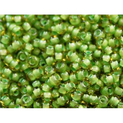 Toho Seed Bead Jonquil/Mint Julep Lined Transparent 11/0 - Minimum 8g