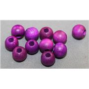 Wooden Round Purple  8mm ea