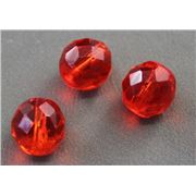 Firepolished Crystal Orange 12mm ea