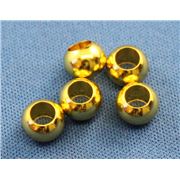 Filler Beads Big Hole Bead Gold 5x7mmea