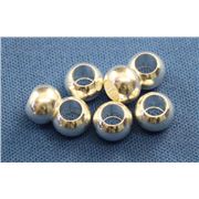 Filler Beads Big Hole Bead Silver  5x7mmea