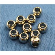 Filler Beads Big Hole Bead Nickel 5x7mm ea