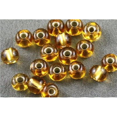 Czech Seed Bead Gold Silver Lined 5/0 - Minimum 12g