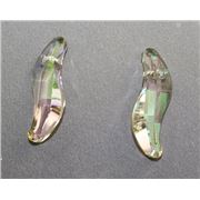 Swarovski Crystal 6525 Wave Pendant Luminous Green 28mm 