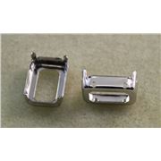Claw Setting Rectangle 18x13mm - 4610/S Rhodium sew on 
