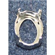 Claw Setting Oval 14x10mm sew on for Rivoli Rhodium ea.