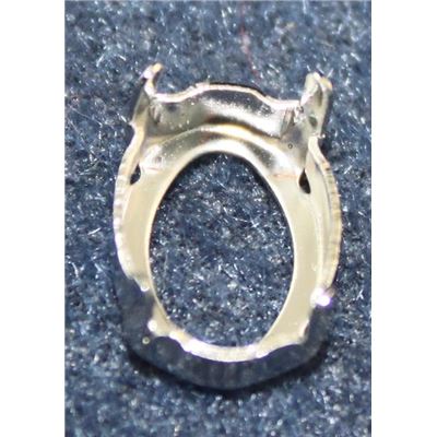 Claw Setting Oval 14x10mm sew on for Rivoli Rhodium ea.
