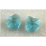 Chinese Crystal Heart Aqua 15mm