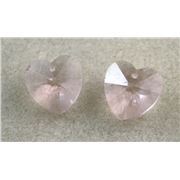Chinese Crystal Heart 15mm-Pink ea