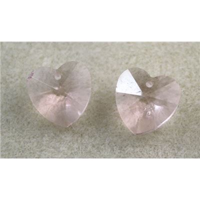 Chinese Crystal Heart 15mm-Pink ea