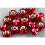 Toho Seed Bead Garnet Silver Lined 6/0 - Minimum 8g