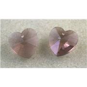 Chinese Crystal Heart 15mm-Amethyst ea