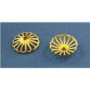 Bead Cap Filigree Gold 13mm ea