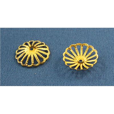 Bead Cap Filigree Gold 13mm ea