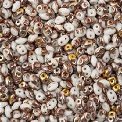 Superduo 2.5x5mm Chalk Capri Gold - Min 10 Grams
