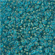 Sperduo 2.5x5mm Aqua Bronze Ice Lined Min 10g.