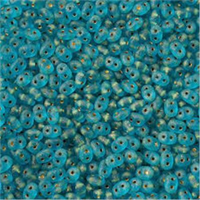 Sperduo 2.5x5mm Aqua Bronze Ice Lined Min 10g.