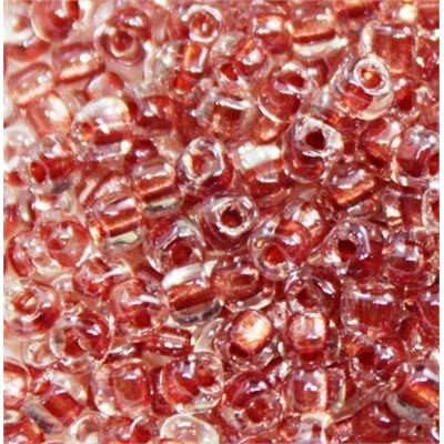 8/0 Miyuki Triangle Speckled Antique Rose Lined Crystal - Minimum 10g