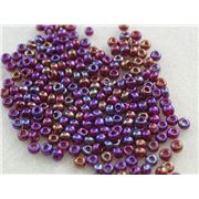 Czech Seed Bead Dark Red  AB 5/0 - Minimum 12g