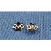 Bead Cap Daisy Black Nickel 7mm ea