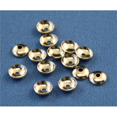 Bead Cap Nickel 6mm ea