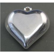 Pendant Silver Heart  44x47mm ea