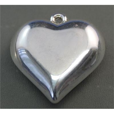 Pendant Silver Heart  44x47mm ea