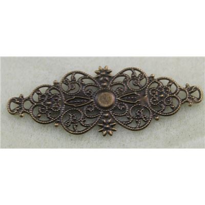 Filigree Flower Wrap  Antique Brass 61x24mm ea.