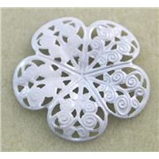 Filigree Flower Wrap White 36x36mmmm ea.