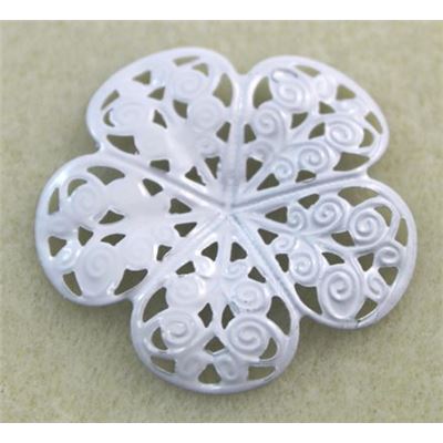 Filigree Flower Wrap White 36x36mmmm ea.