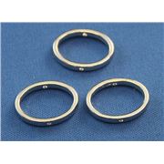 Bead Frame Oval 19x14.5mm Silver  ea