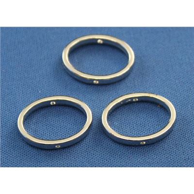Bead Frame Oval 19x14.5mm Silver  ea